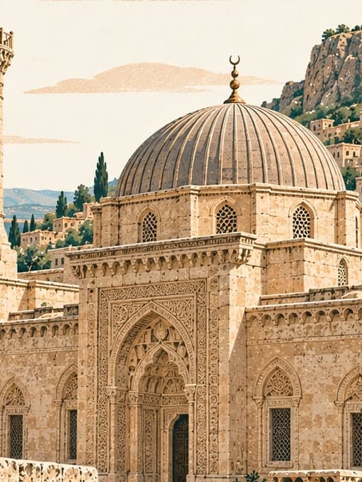 Illustration of Abdüllatif Camii / Latifiye Camii, Mardin