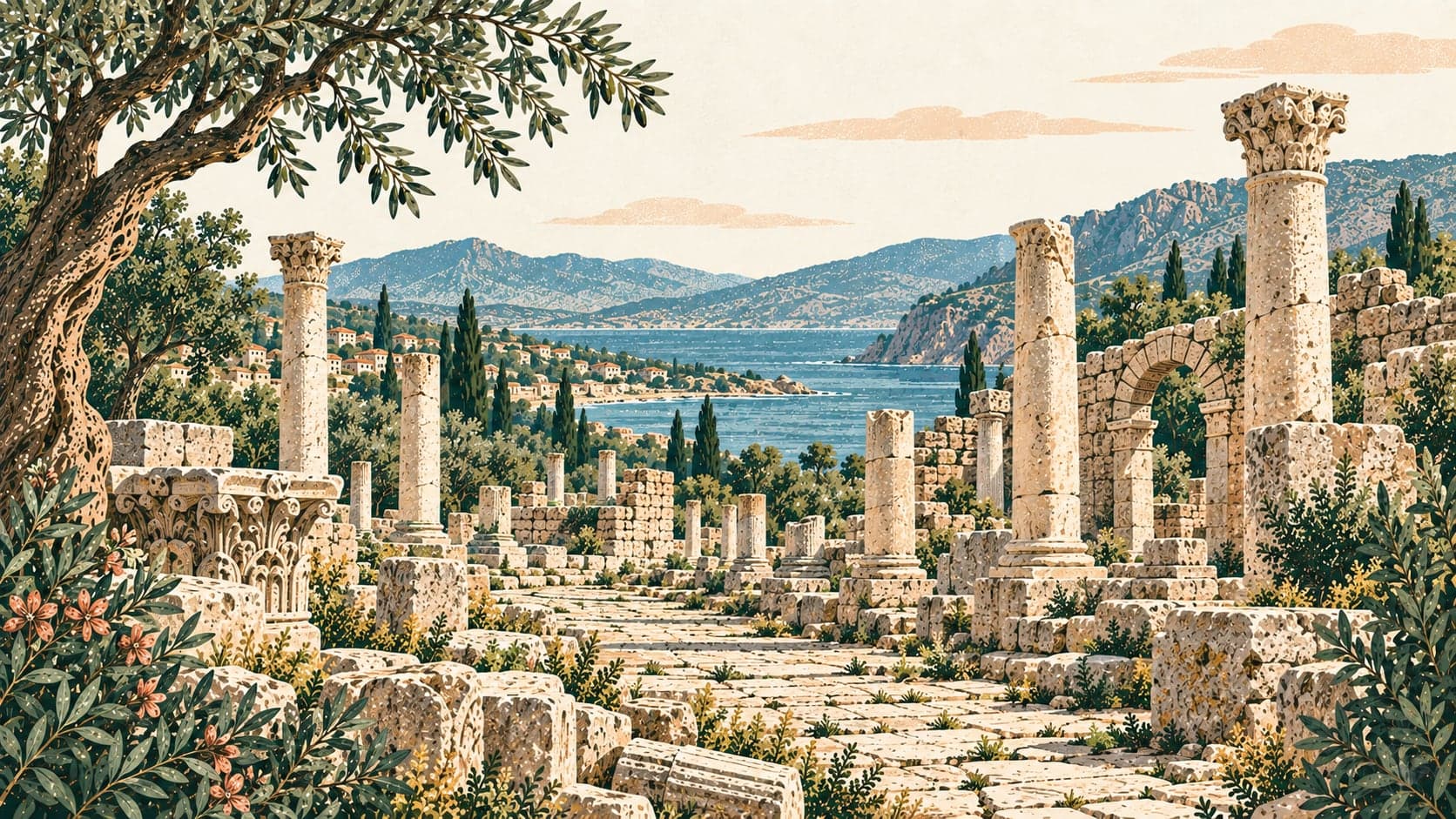 Illustration of Adramytteion Ancient City, Balıkesir