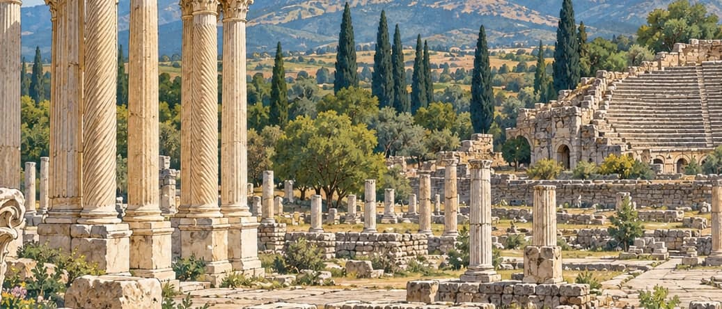 Illustration of Aphrodisias Archaeological Site, Aydın