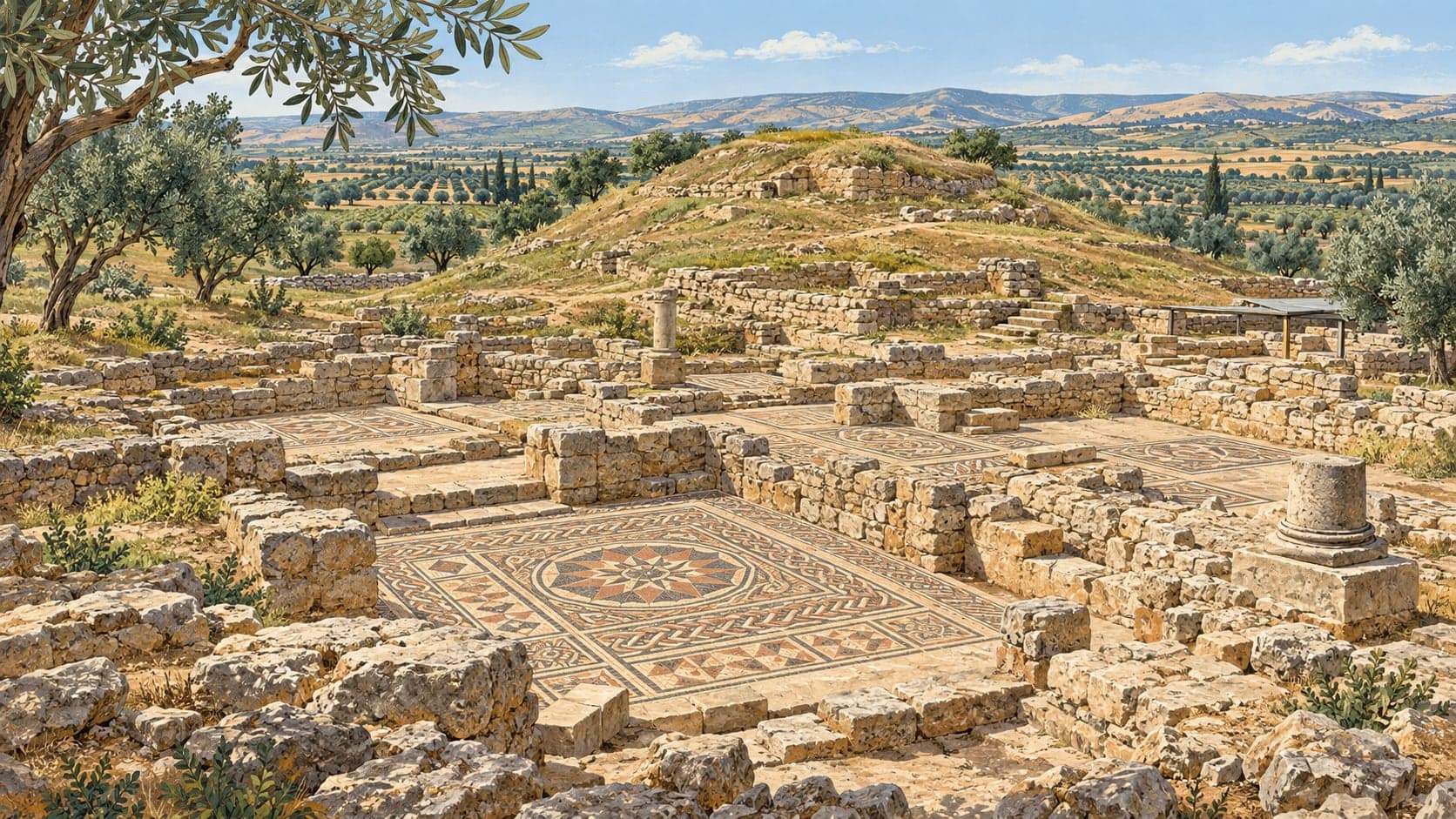 Illustration of Aidesim Archaeological Site, Kilis