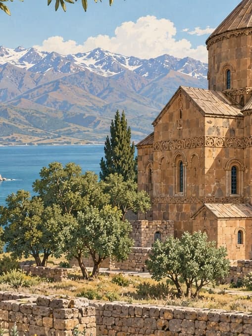 Illustration of Akdamar Memorial Museum (Kutsal Haç Church), Van