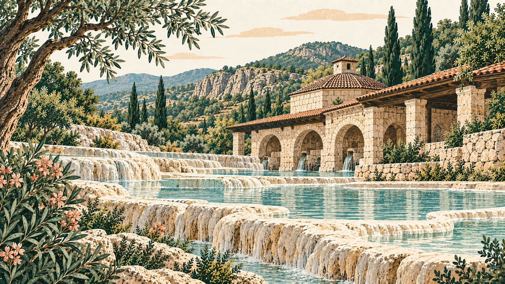 Illustration of Akköy Gölemezli Termal Turizm Merkezi, Denizli