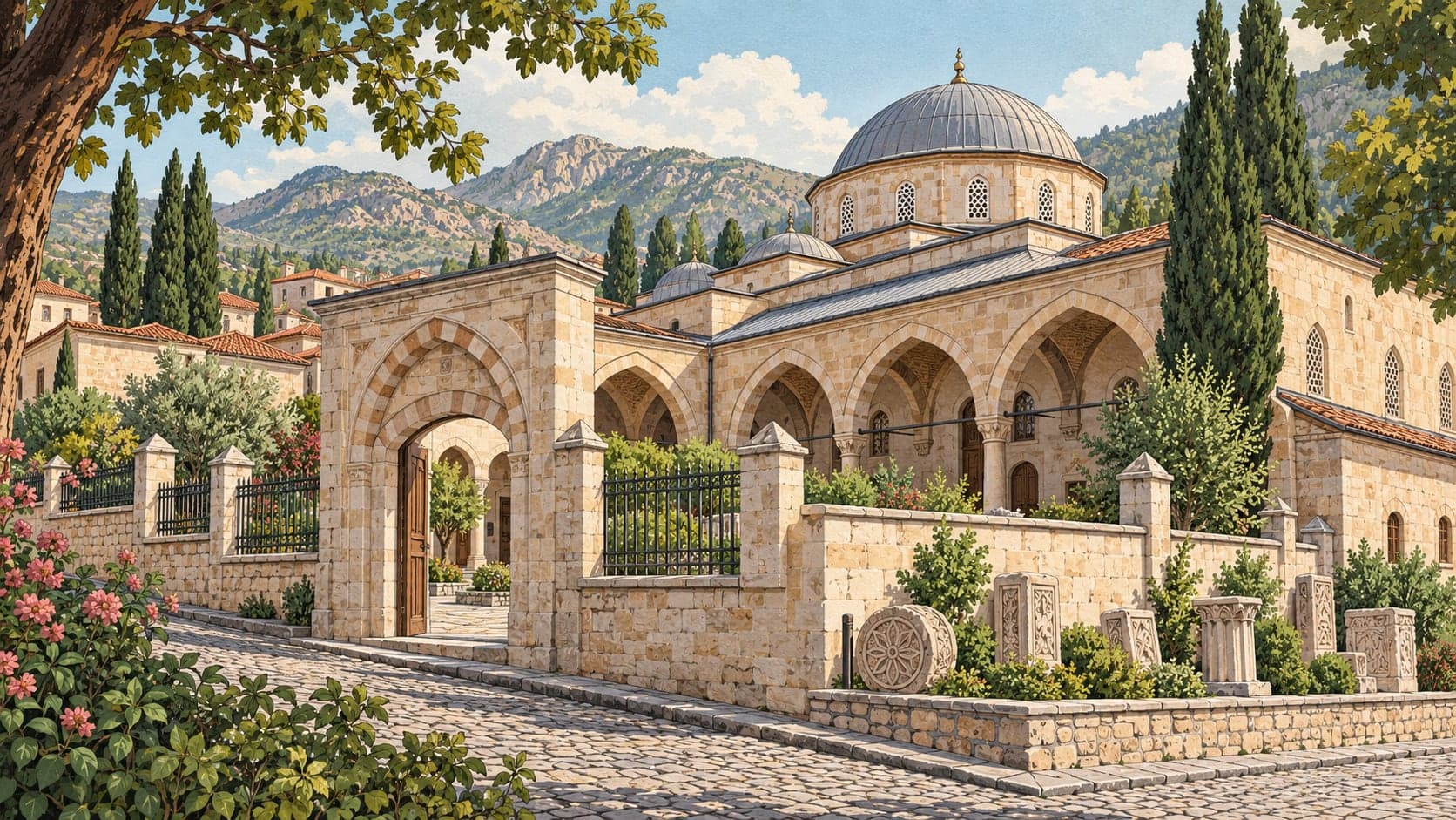 Illustration of Akşehir Stone Works Museum, Konya
