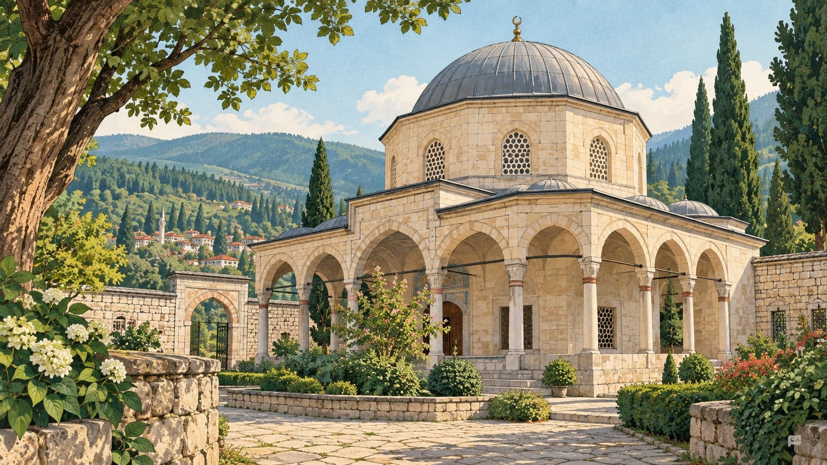 Illustration of Akşemseddin Tomb, Bolu