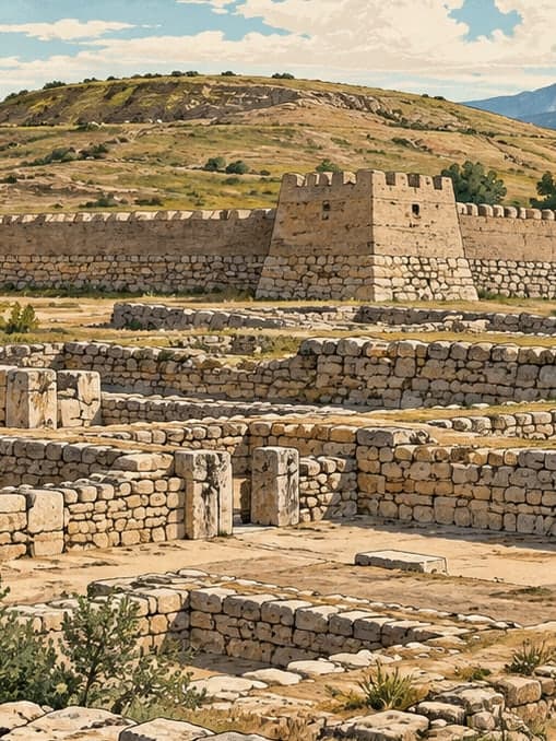 Illustration of Alacahöyük Archaeological Site, Çorum