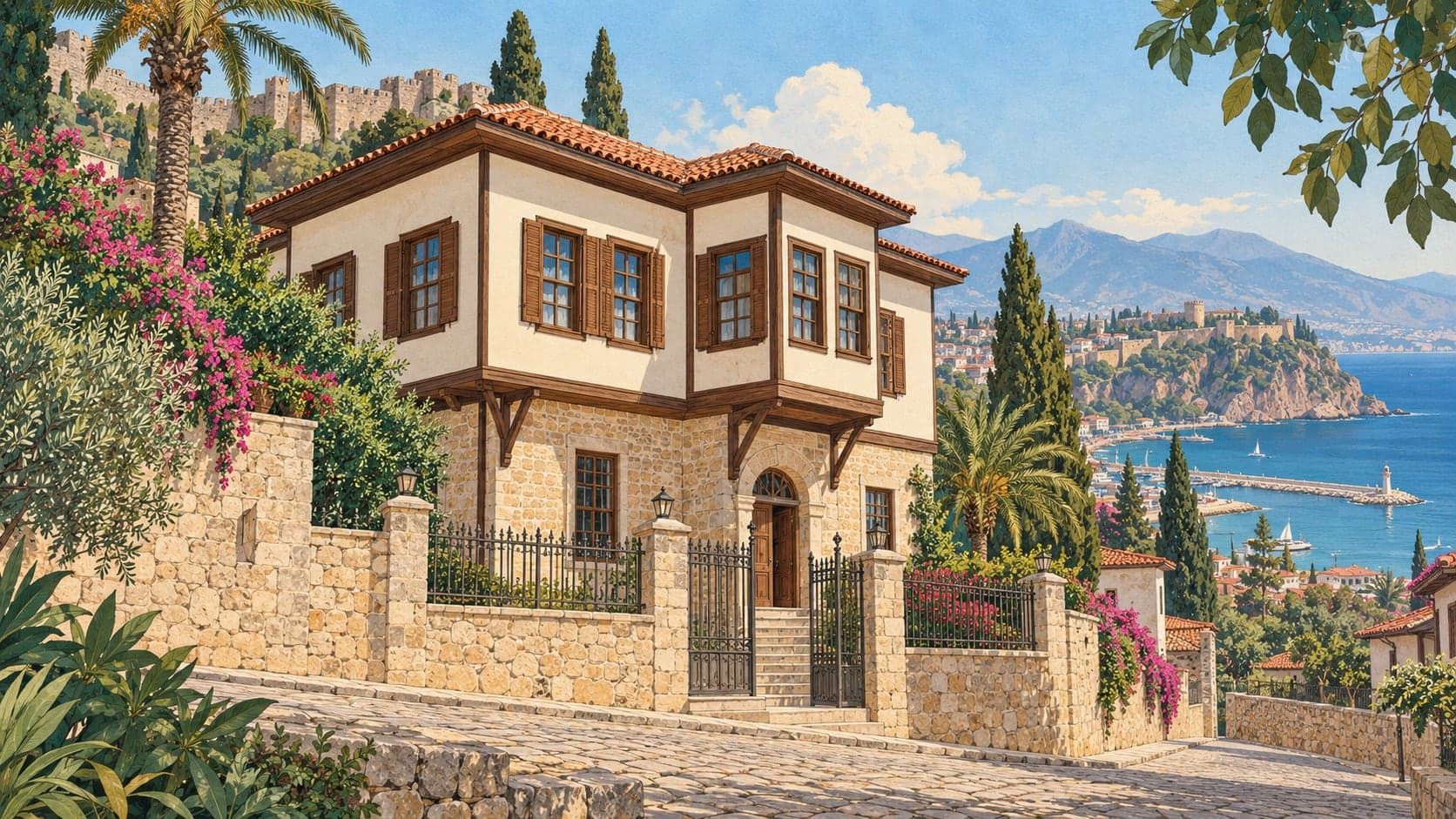 Illustration of Alanya Atatürk House Museum, Antalya