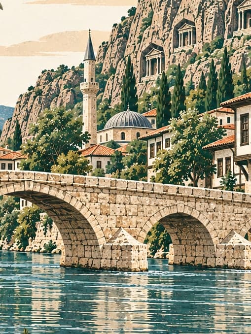Illustration of Alçak Köprü, Amasya