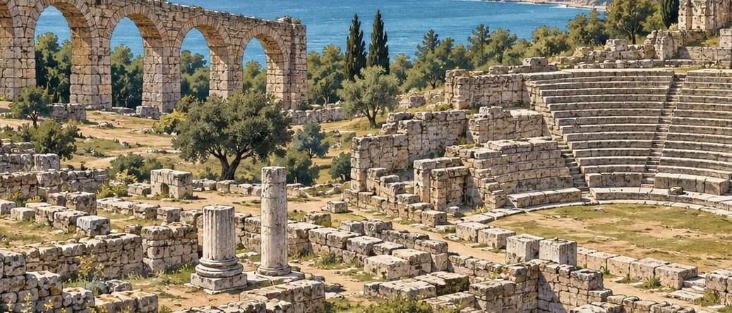 Illustration of Alexandreia Troas Archaeological Site, Çanakkale