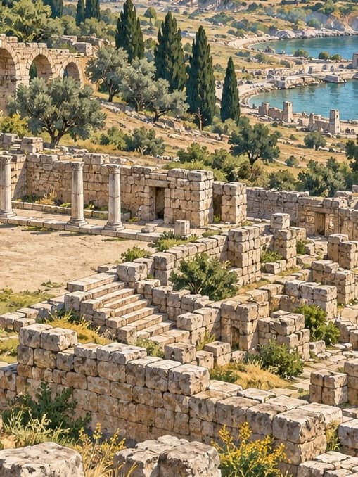 Illustration of Alexandria Troas Archaeological Site, Çanakkale