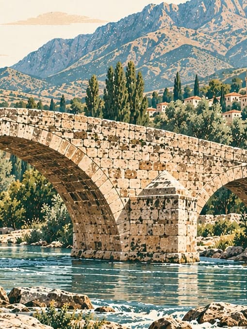 Illustration of Aliköçek (Elli Küçe) Çayı Köprüsü, Iğdır