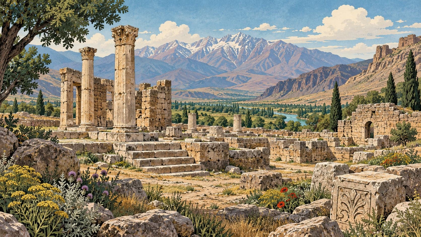 Illustration of Altıntepe Archaeological Site, Erzincan