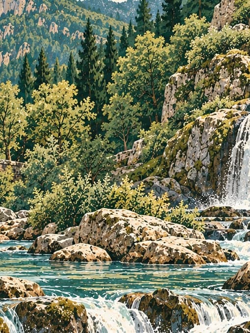 Illustration of Altıparmak Nature Park, Artvin