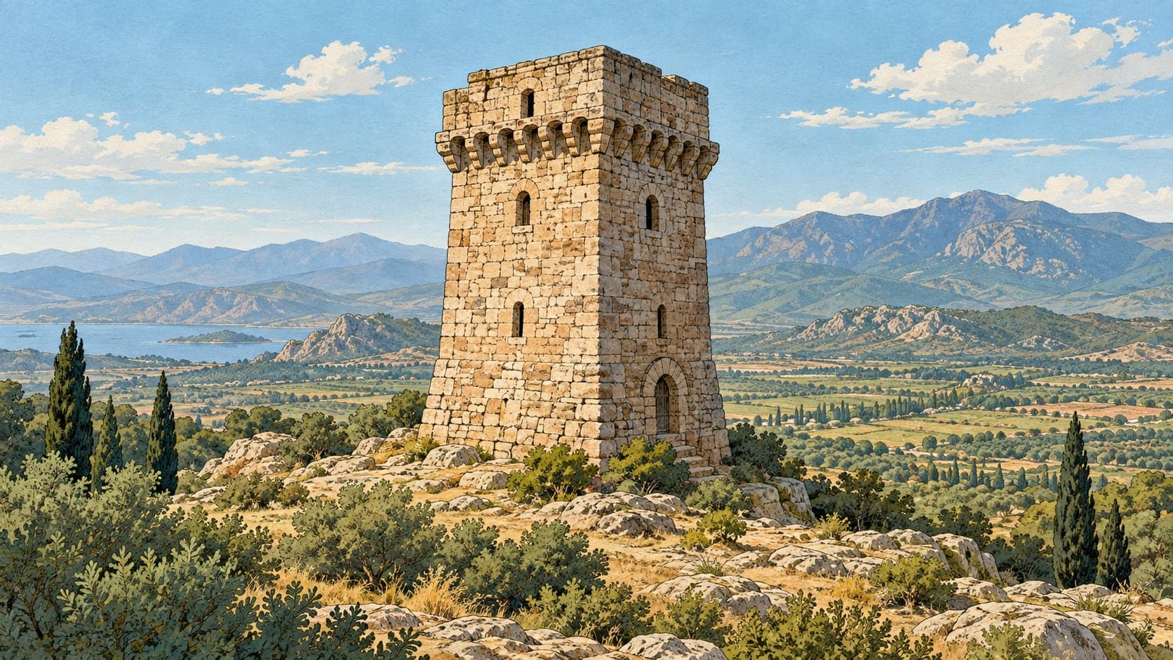 Anavarza Archaeological Site çizimi, Adana