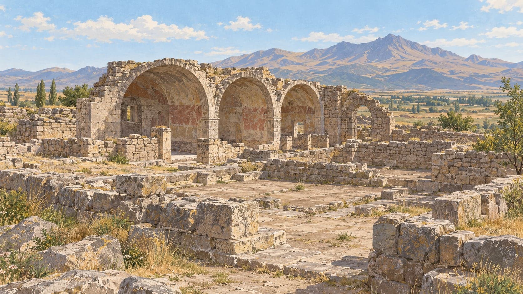 Illustration of Andaval Archaeological Site, Niğde