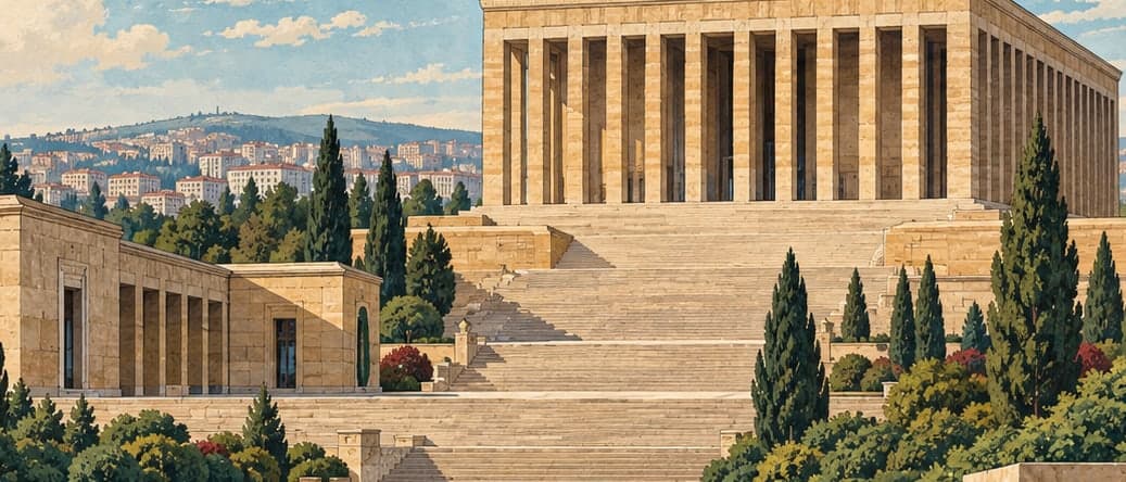 Illustration of Anıtkabir Atatürk and War of Independence Museum, Ankara