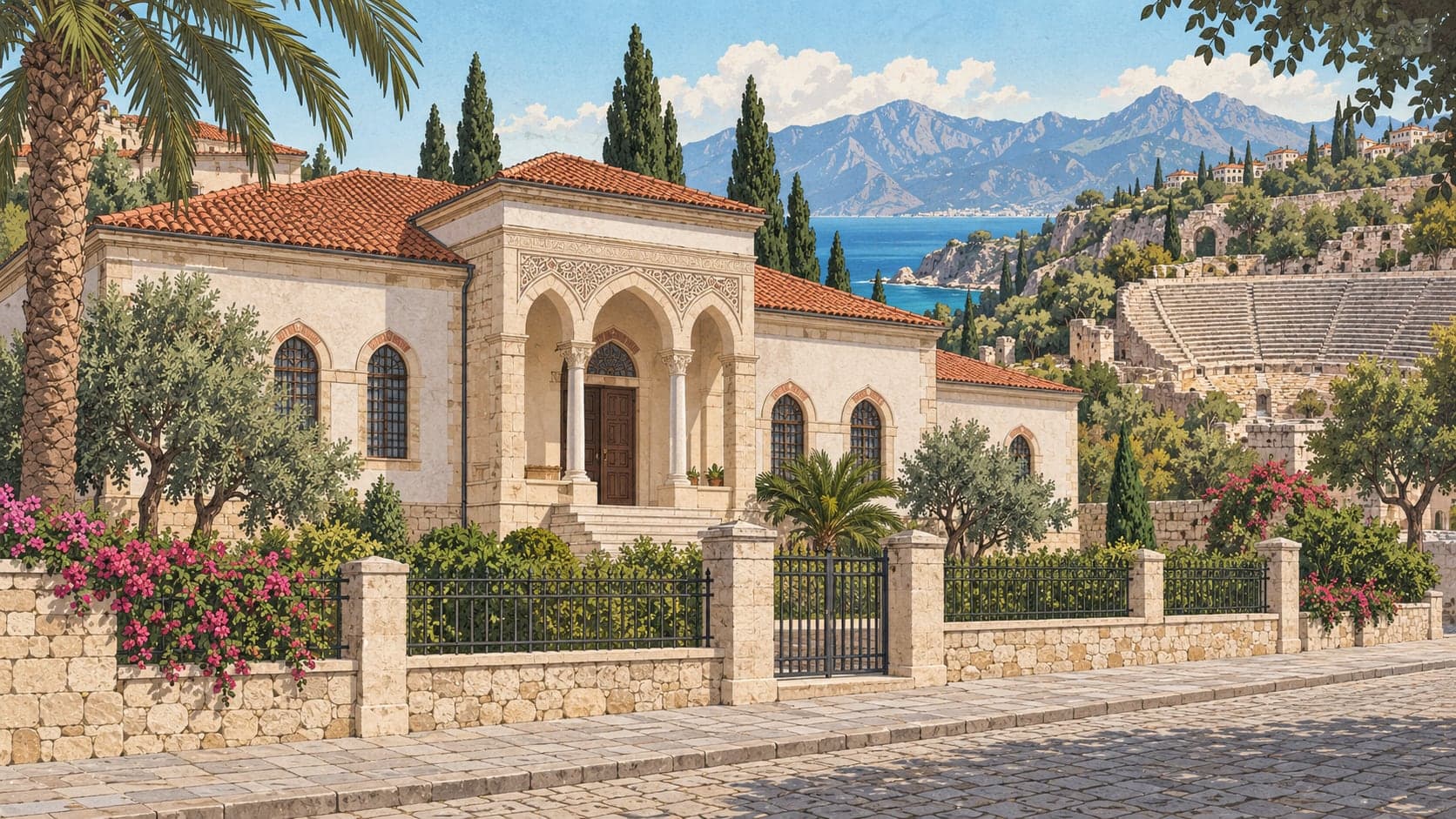 Illustration of Antalya Ethnography Museum, Antalya