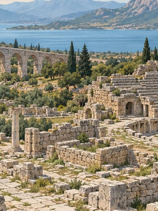 Illustration of Antiocheia Archaeological Site, Isparta