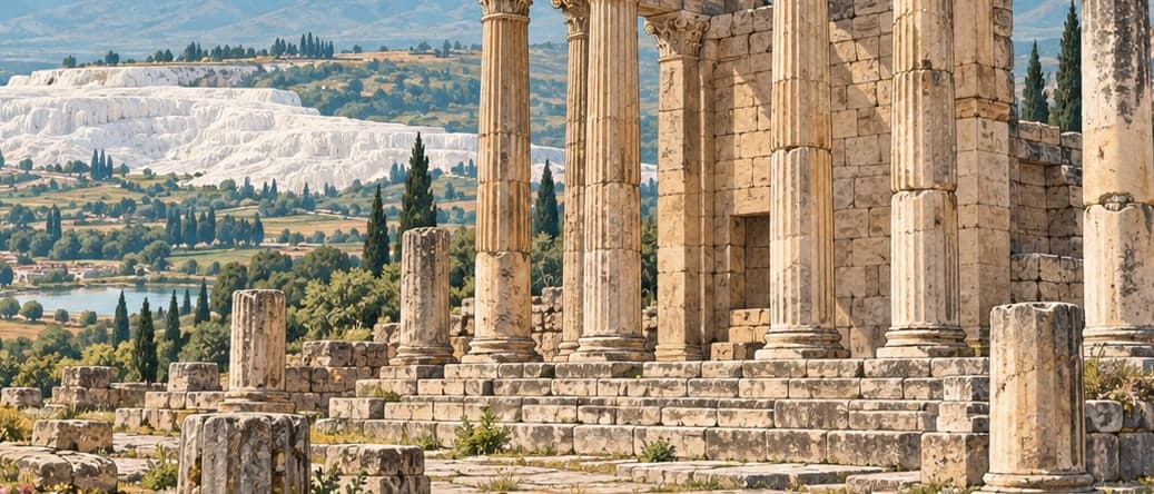 Illustration of Apollon Lairbenos Temple, Denizli