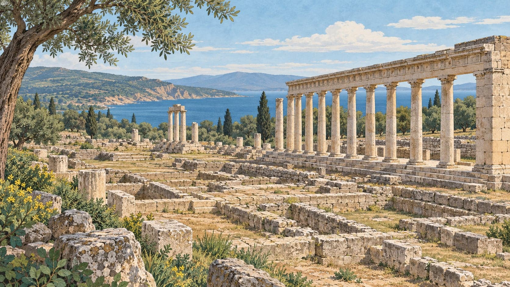 Illustration of Apollon Smintheion, Çanakkale