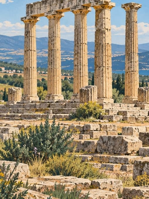 Illustration of Apollon Smintheus Sanctuary, Çanakkale