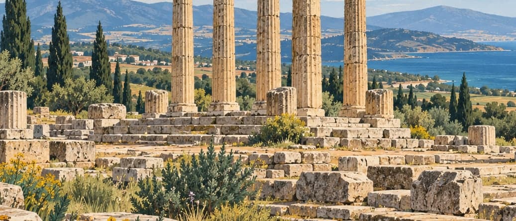 Illustration of Apollon Smintheus Sanctuary, Çanakkale