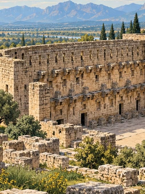 Illustration of Aspendos Archaeological Site, Antalya