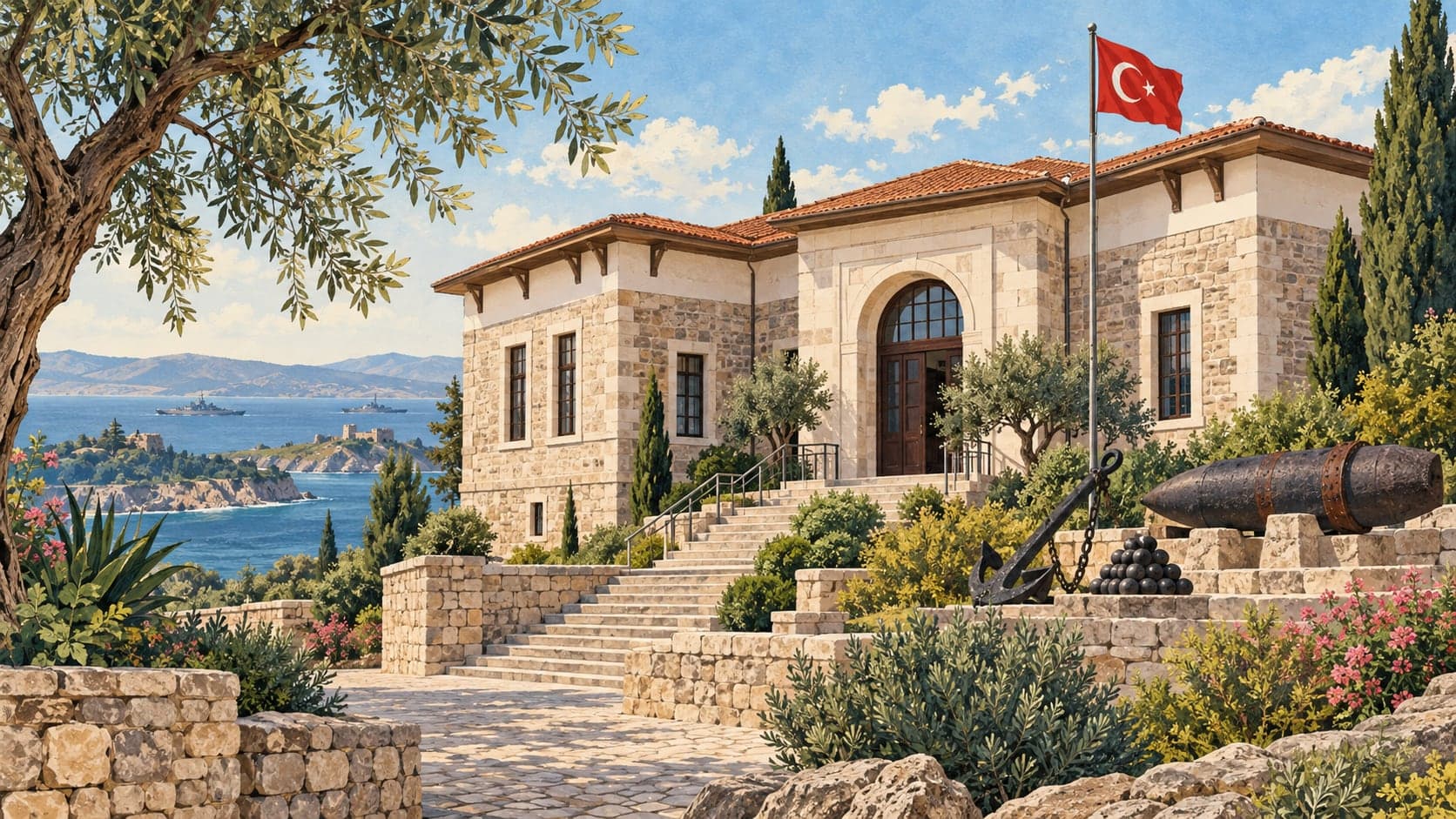 Illustration of Atatürk and Seyit Onbaşı Museum, Balıkesir