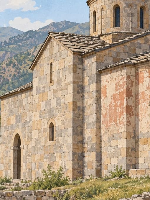 Illustration of Aydınlar Church, Gümüşhane