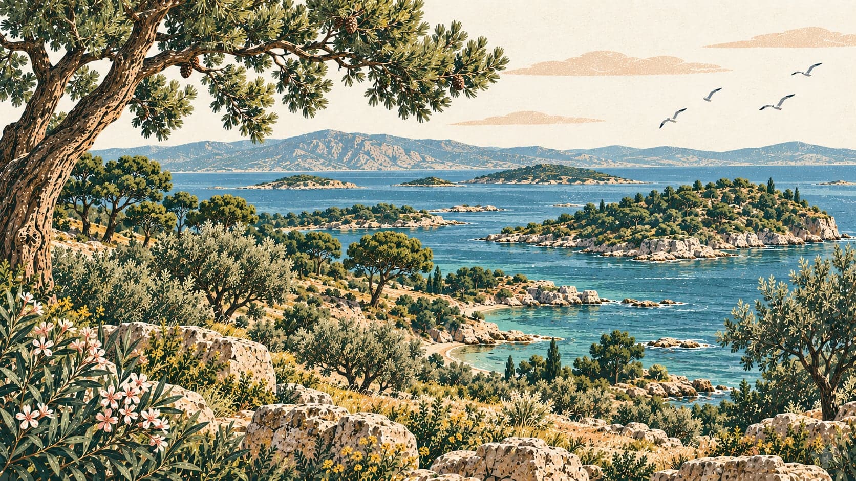 Illustration of Ayvalık Adaları Tabiat Parkı, Balıkesir