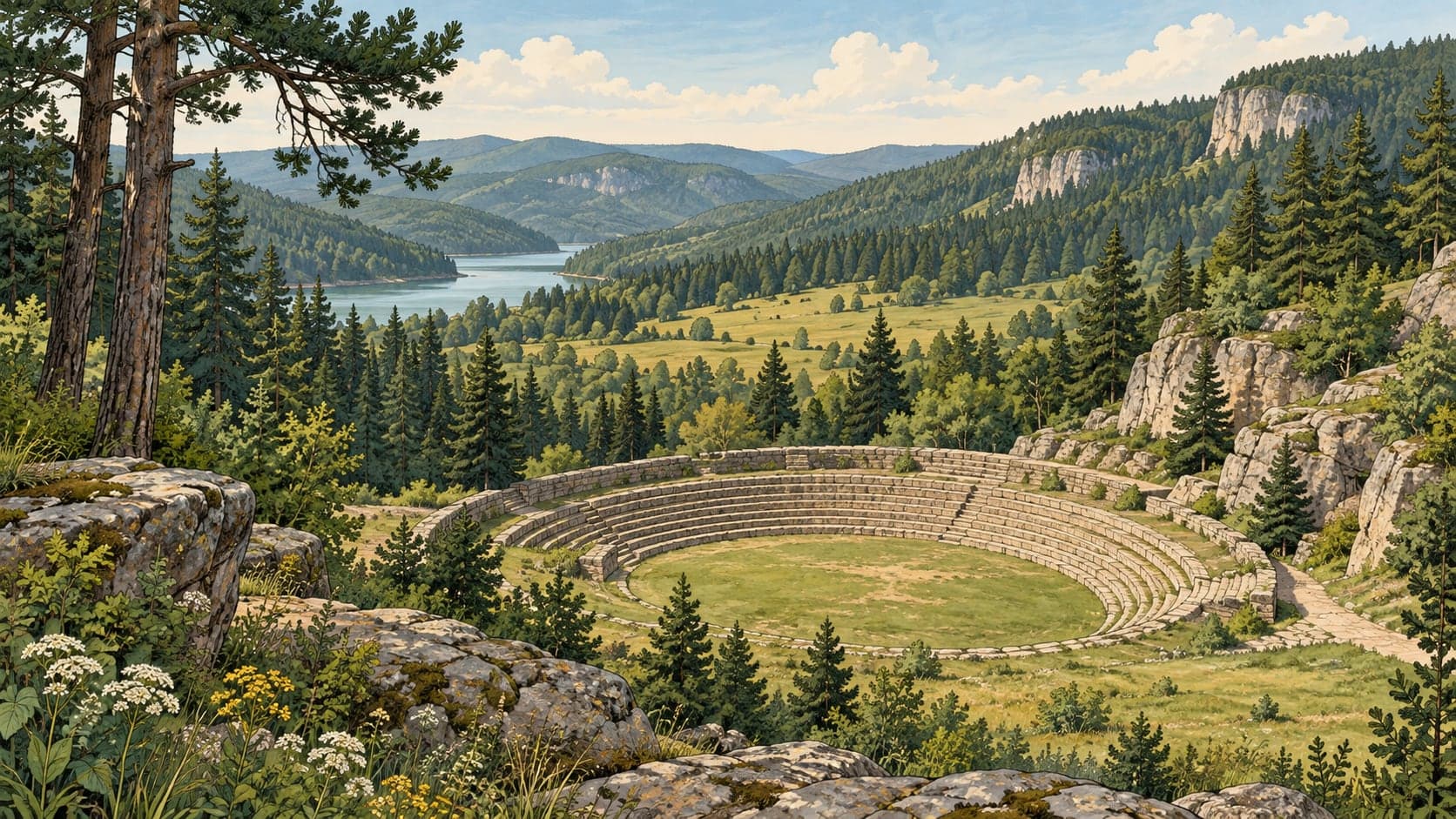 Illustration of Balamba Nature Park, Bartın