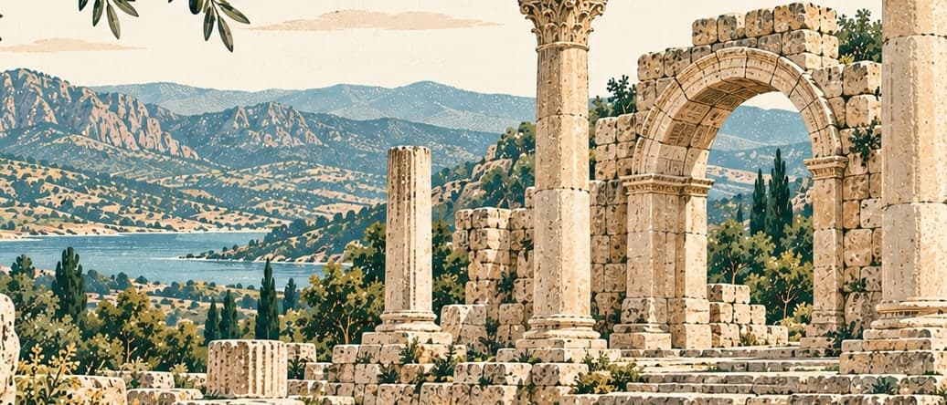 Illustration of Balboura Ancient City, Burdur