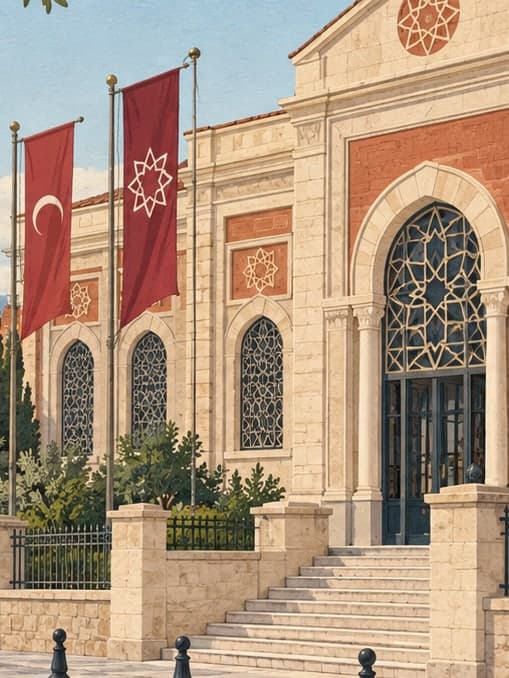 Illustration of Flag Science and Turkish Flags Museum, İzmir