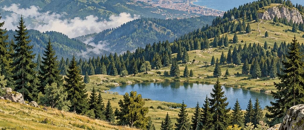 Illustration of Beşikdağı Nature Park, Trabzon