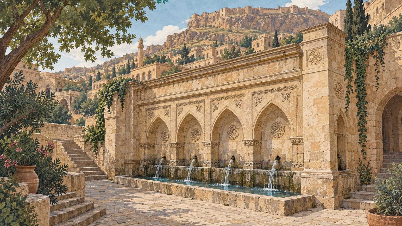 Illustration of Beyazsu, Mardin
