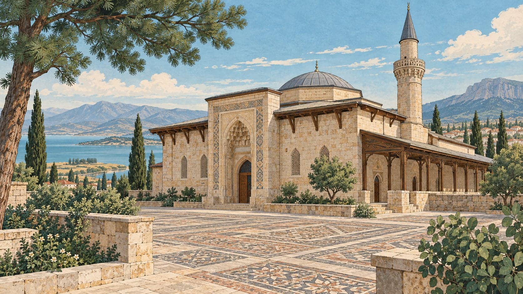 Illustration of Beyşehir Eşrefoğlu Mosque, Konya