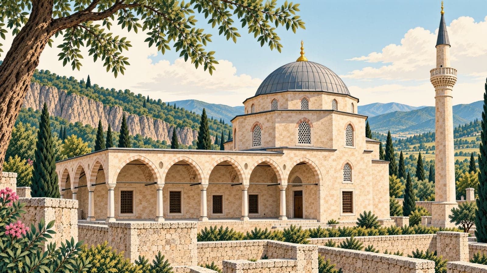 Bolu Yıldırım Bayezid Mosque çizimi, Bolu