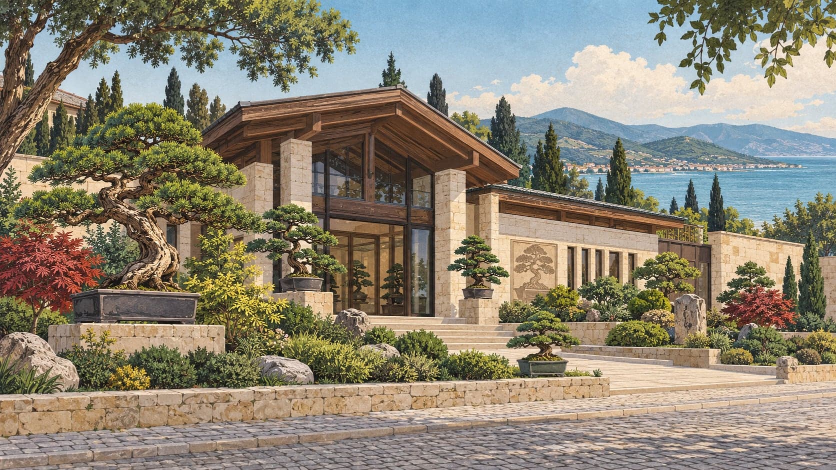 Illustration of Bonsai Museum, Yalova