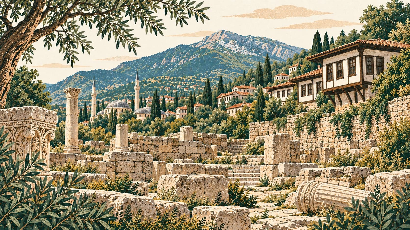 Illustration of Bursa ve Cumalıkızık: Osmanlı İmparatorluğunun Doğuşu, Bursa