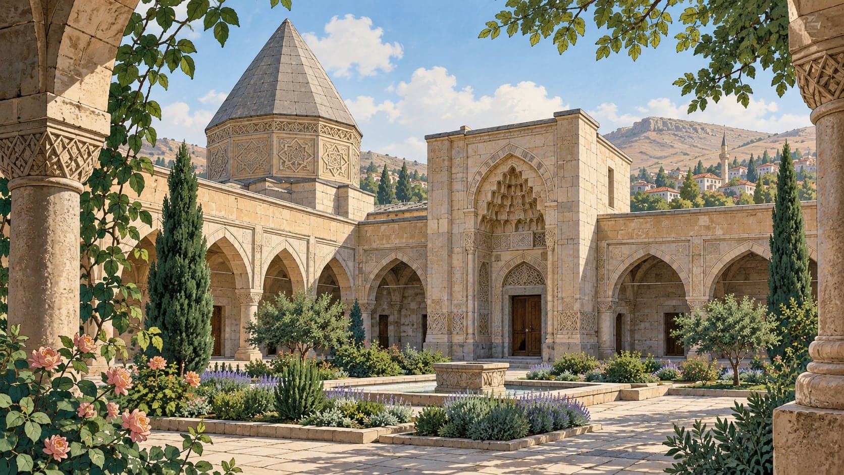 Illustration of Cacabey Madrasa, Kırşehir