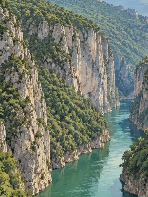 Illustration of Çatak Canyon, Kastamonu