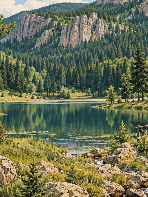 Illustration of Çatak Nature Park, Çorum