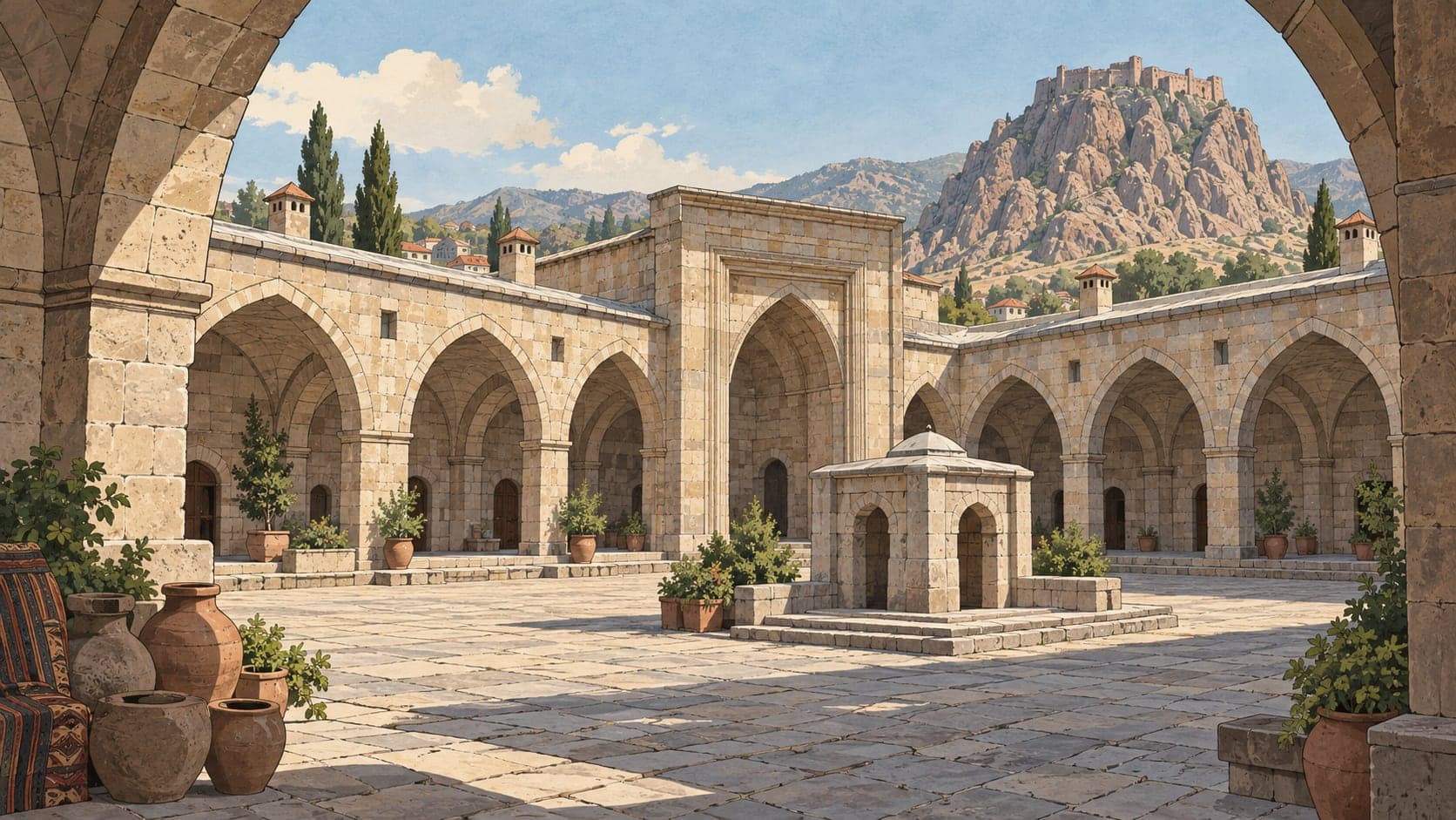Illustration of Çay Caravanserai (taşhan), Afyonkarahisar
