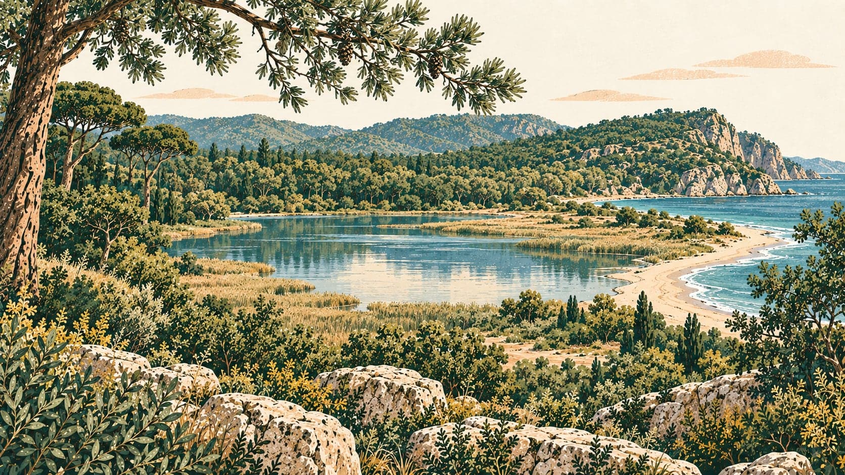 Illustration of Çilingoz Nature Park, İstanbul