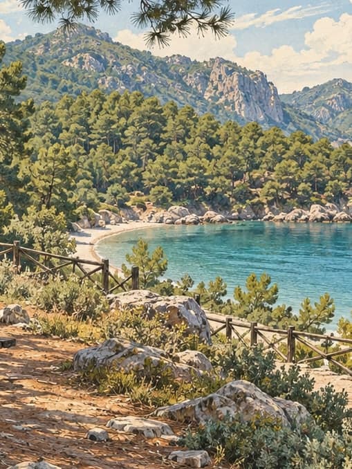 Illustration of Çubucak Nature Park, Muğla