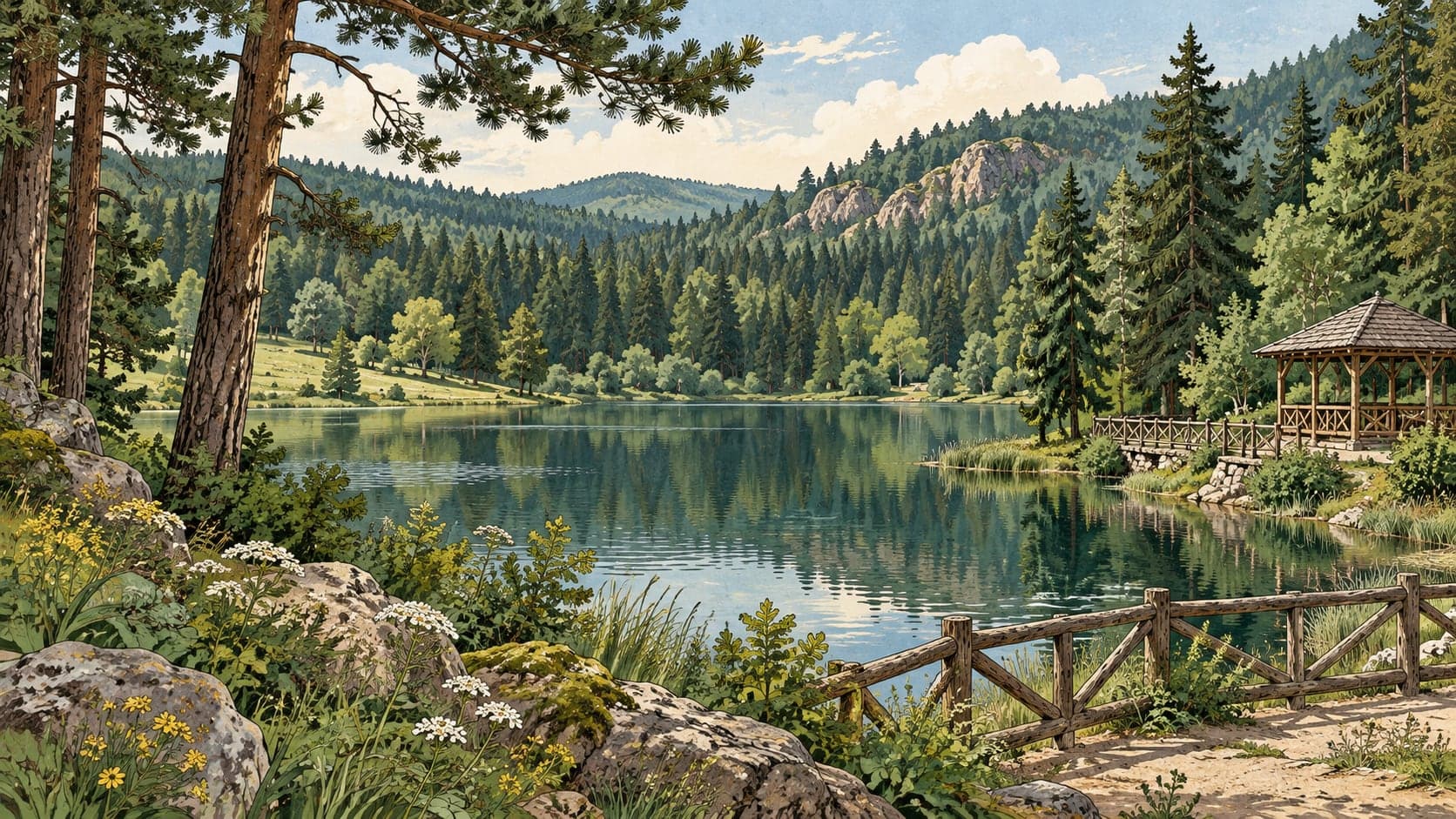 Illustration of Çubuk Karagöl Nature Park, Ankara