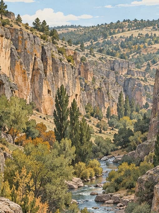 Illustration of Dağlık Frigya Kümbet Valley, Eskişehir