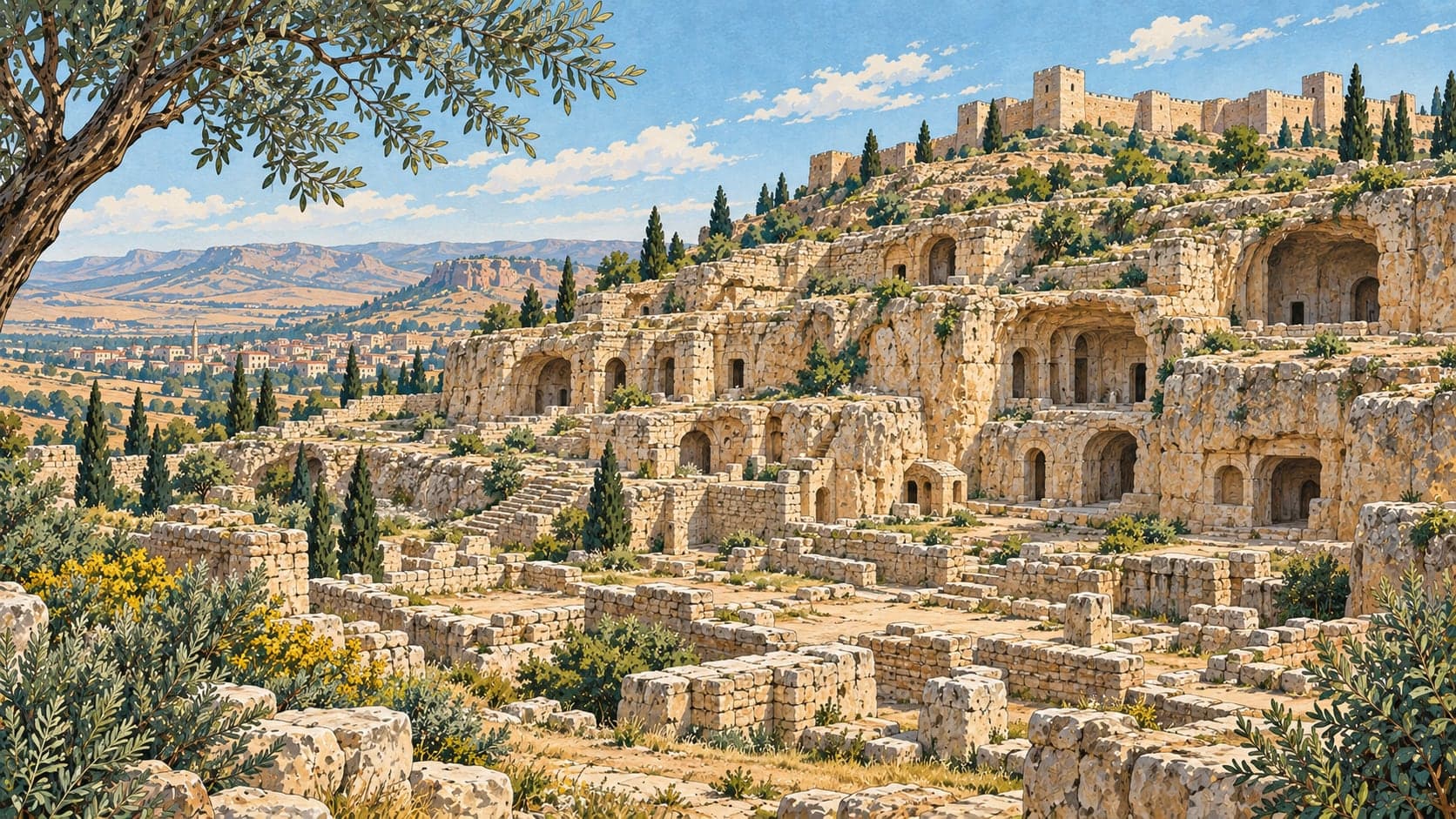 Dara Ancient City çizimi, Mardin