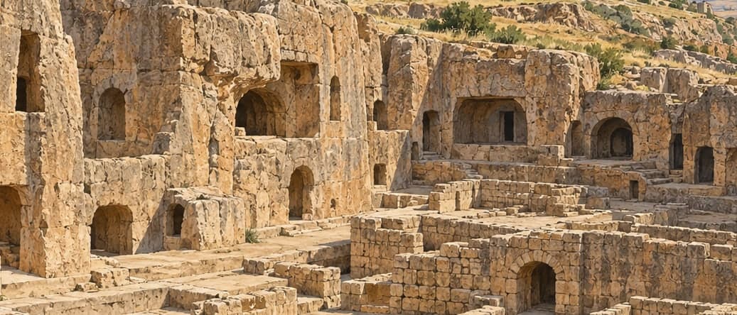 Illustration of Dara Archaeological Site, Mardin
