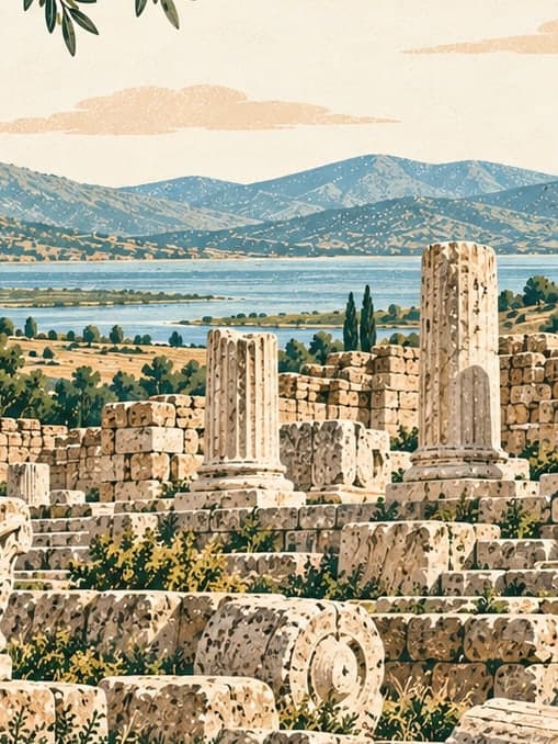 Illustration of Daskyleion Ancient City, Balıkesir