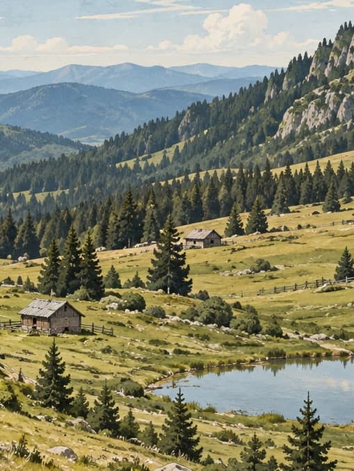 Illustration of Davlumbaz Plateau, Sakarya